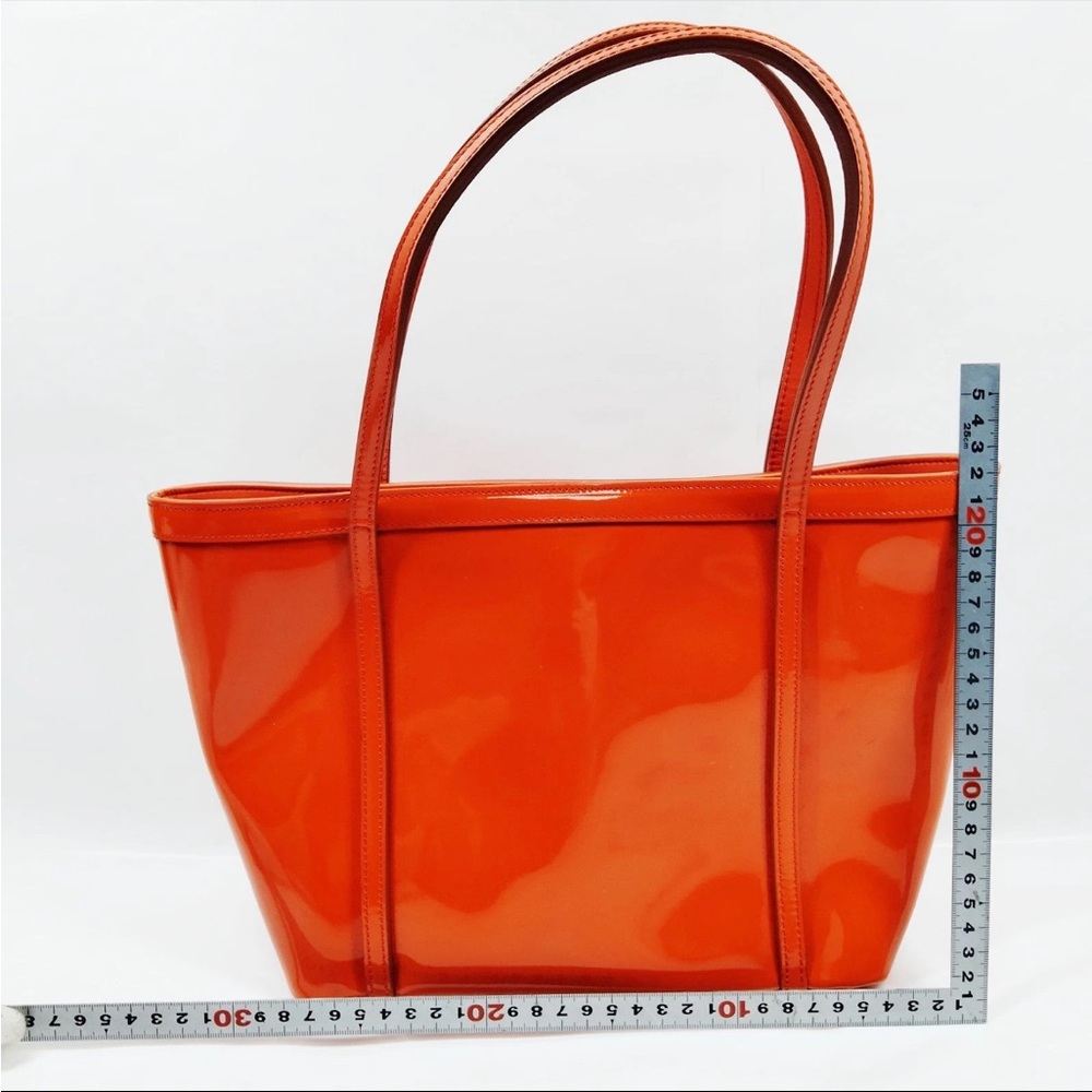 Dolce & Gabbana Orange Patent Leather Tote - Picture 2 of 9